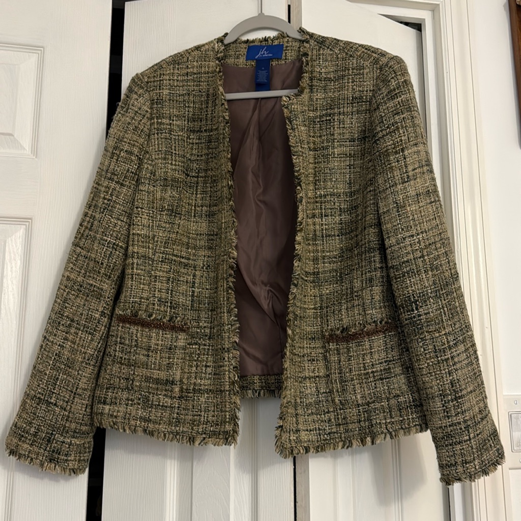 Tweed Blazer Brown Fringe J.H. Collectibles